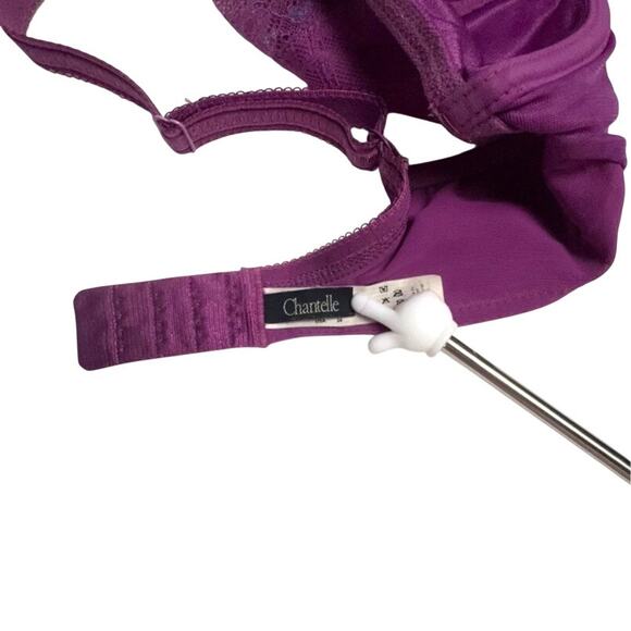 Chantelle Women’s 34D Purple Lace Balconette Underwire Bra - Picture 10 of 11